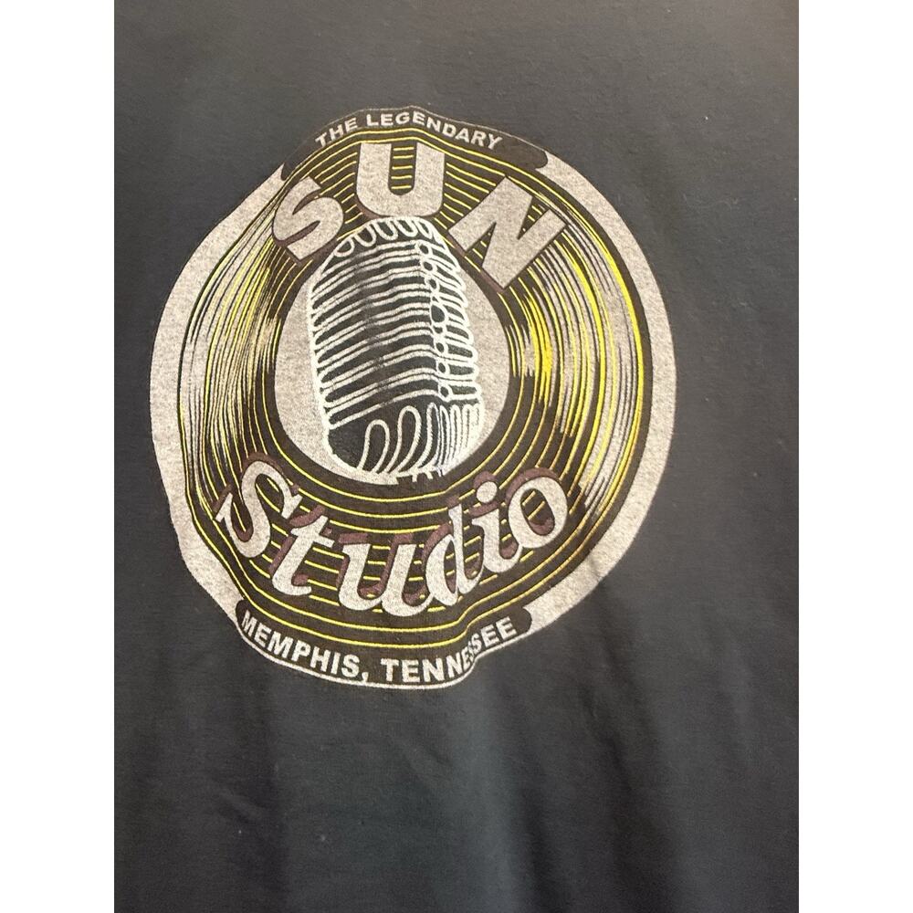 Vintage Y2K SUN Record Studio Memphis Tennessee Music T Shirt L Heavy Cotton